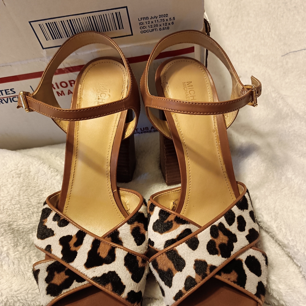 MICHAEL Michael Kors Brown and Leopard Heels